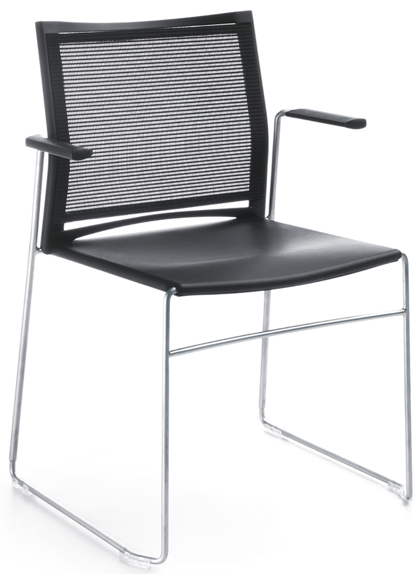 Profim - Ariz - Besucherstuhl - 555V - Sitz Kunststoff - Netzrücken