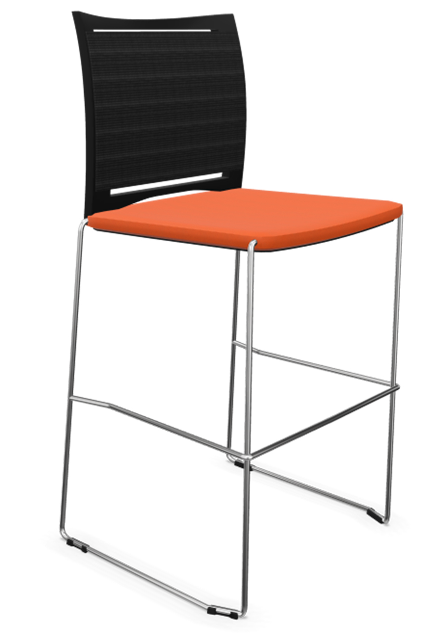 Profim - Ariz - Barhocker - 575CV - Sitz gepolstert - Rücken Netz