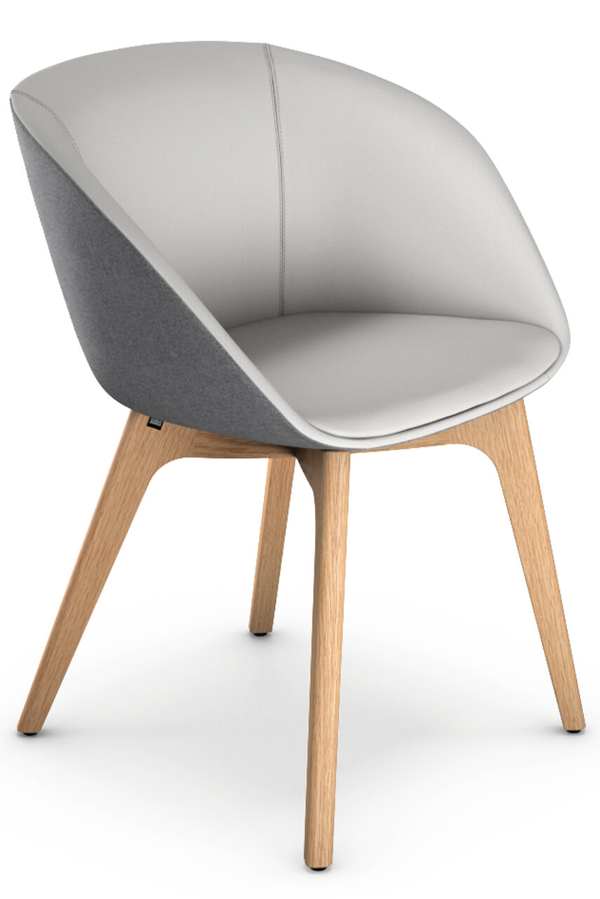 Sedus on spot cosy - uc-227 - Besucherstuhl - Sitz gepolstert - Holzgestell