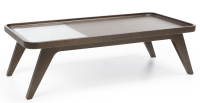 Profim - October - S1 - Tisch - Holzgestell - mit Milchglasausschnitt - Breite 1200 mm