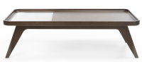 Profim - October - S1 - Tisch - Holzgestell - mit Milchglasausschnitt - Breite 1200 mm