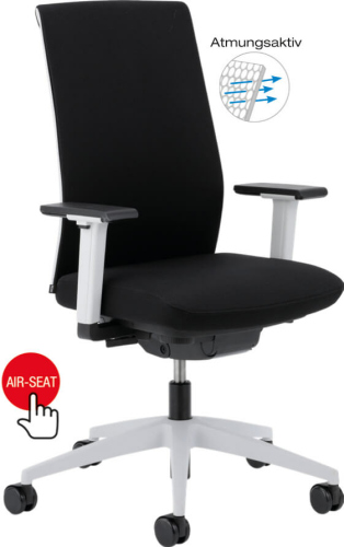 Köhl Tempeo 6500 Fresh Netz Rhythm Bürostuhl schwarz mit AIR-SEAT