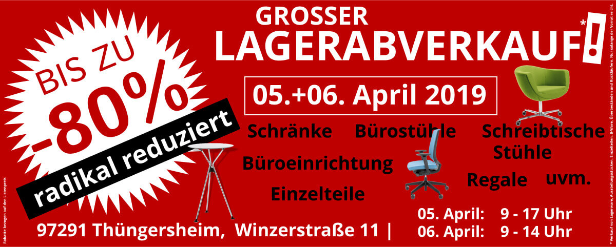 Großer Lagerverkauf Großer Lagerverkauf